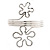 Rhodium Plated 'Flower' Upper Arm Bracelet Armlet - view 11