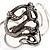 Rhodium Plated 'Snaky Knot' Flex Bangle Bracelet - view 3