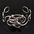 Rhodium Plated 'Snaky Knot' Flex Bangle Bracelet - view 8