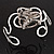 Rhodium Plated 'Snaky Knot' Flex Bangle Bracelet - view 13