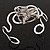 Rhodium Plated 'Snaky Knot' Flex Bangle Bracelet - view 15
