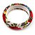 Floral Fabric Bangle Bracelet -18cm Length - view 2
