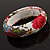 Floral Fabric Bangle Bracelet -18cm Length - view 6