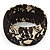 Gold Tone Bangle With Black Braid Lace - 17cm Length ( For smaller wrists) - view 3