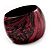 Oversized Chunky Wide Wood Bangle (Black & Pink) - view 7