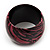 Oversized Chunky Wide Wood Bangle (Black & Pink) - view 9