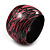 Oversized Chunky Wide Wood Bangle (Black & Pink) - view 8