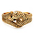 Antique Gold Snake Bangle Bracelet - view 10