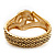 Antique Gold Snake Bangle Bracelet - view 4