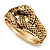 Antique Gold Snake Bangle Bracelet - view 5