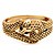 Antique Gold Snake Bangle Bracelet - view 3