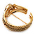 Antique Gold Snake Bangle Bracelet - view 13