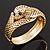 Antique Gold Snake Bangle Bracelet - view 15