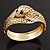Antique Gold Snake Bangle Bracelet - view 7