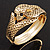 Antique Gold Snake Bangle Bracelet - view 2
