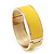 Bright Yellow Enamel Magnetic Bangle Bracelet In Gold Plated Metal - 18cm Length - view 7