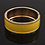 Bright Yellow Enamel Magnetic Bangle Bracelet In Gold Plated Metal - 18cm Length - view 2