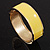 Bright Yellow Enamel Magnetic Bangle Bracelet In Gold Plated Metal - 18cm Length - view 12