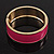 Fuchsia Enamel Magnetic Bangle Bracelet In Gold Plated Metal - 18cm Length - view 10