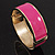 Fuchsia Enamel Magnetic Bangle Bracelet In Gold Plated Metal - 18cm Length - view 11