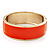 Orange Enamel Magnetic Bangle Bracelet In Gold Plated Metal - 18cm Length - view 7