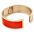 Orange Enamel Magnetic Bangle Bracelet In Gold Plated Metal - 18cm Length - view 4