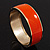 Orange Enamel Magnetic Bangle Bracelet In Gold Plated Metal - 18cm Length - view 6