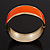 Orange Enamel Magnetic Bangle Bracelet In Gold Plated Metal - 18cm Length - view 10