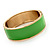 Neon Green Enamel Magnetic Bangle Bracelet In Gold Plated Metal - 18cm Length - view 10