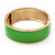 Neon Green Enamel Magnetic Bangle Bracelet In Gold Plated Metal - 18cm Length - view 12