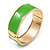 Neon Green Enamel Magnetic Bangle Bracelet In Gold Plated Metal - 18cm Length - view 9