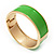 Neon Green Enamel Magnetic Bangle Bracelet In Gold Plated Metal - 18cm Length - view 8