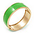 Neon Green Enamel Magnetic Bangle Bracelet In Gold Plated Metal - 18cm Length - view 13