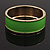 Neon Green Enamel Magnetic Bangle Bracelet In Gold Plated Metal - 18cm Length - view 6