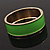 Neon Green Enamel Magnetic Bangle Bracelet In Gold Plated Metal - 18cm Length - view 14