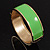 Neon Green Enamel Magnetic Bangle Bracelet In Gold Plated Metal - 18cm Length - view 11