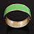 Neon Green Enamel Magnetic Bangle Bracelet In Gold Plated Metal - 18cm Length - view 5