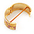 Wide Pink Enamel 'Flower & Butterfly' Hinged Bangle In Gold Plated Metal - 18cm Length - view 8