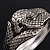 Antique Silver Snake Hinged Bangle Bracelet - 18cm Length - view 9