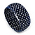 Dark Blue Polka Dot Silk Bangle Bracelet - Up to 17cm Length - view 6