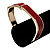 Dark Red Enamel Square Hinged Bangle Bracelet In Gold Plated Metal - 18cm Length - view 5
