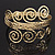 Gold Plated Textured 'Spiral' Upper Arm Bracelet Armlet - 28cm Long - Adjustable - view 14