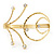 Gold Plated Crystal Armlet Bangle - view 9