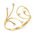 Gold Plated Crystal Armlet Bangle - view 11