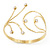 Gold Plated Crystal Armlet Bangle - view 2