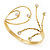 Gold Plated Crystal Armlet Bangle - view 7