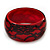 Red Lace Resin Bangle Bracelet - up to 19cm Length