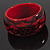 Red Lace Resin Bangle Bracelet - up to 19cm Length - view 9