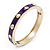Purple Enamel Gold Studded Hinged Bangle Bracelet - up to 18cm Length - view 6