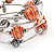 Silver-Tone Beaded Multistrand Flex Bracelet (Orange) - view 7